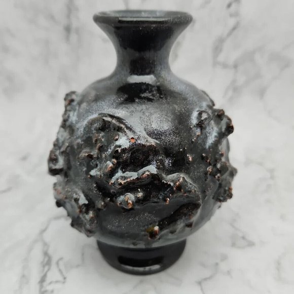 Vintage Sigurður Hákon Arnórsson Handcrafted Lava Vase, Iceland, 1970s - Picture 2 of 7